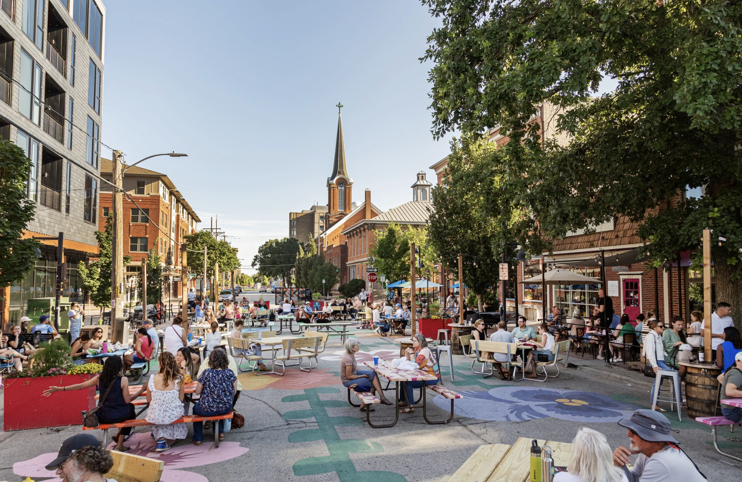 Diners on North Side Patio in Iowa City